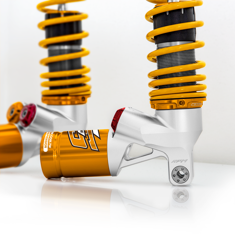 RPM ES系列 複筒式全可調 氣瓶正叉後避震器 側面細節