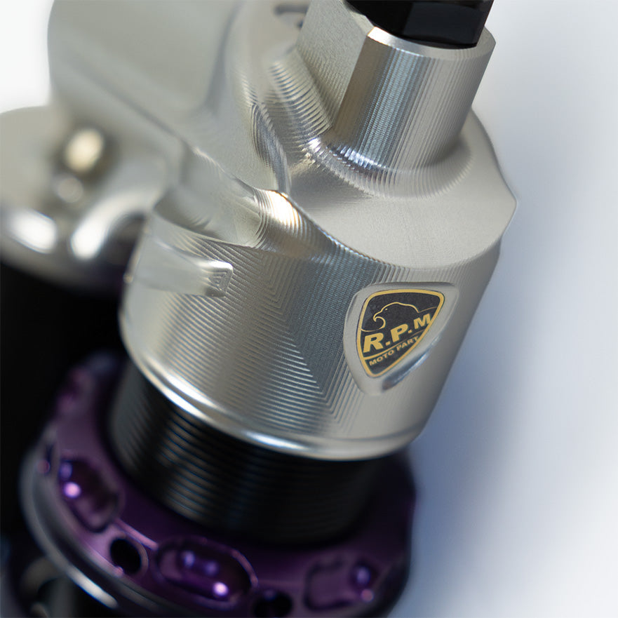 RX adjustable compression gas front fork and rear shock absorber