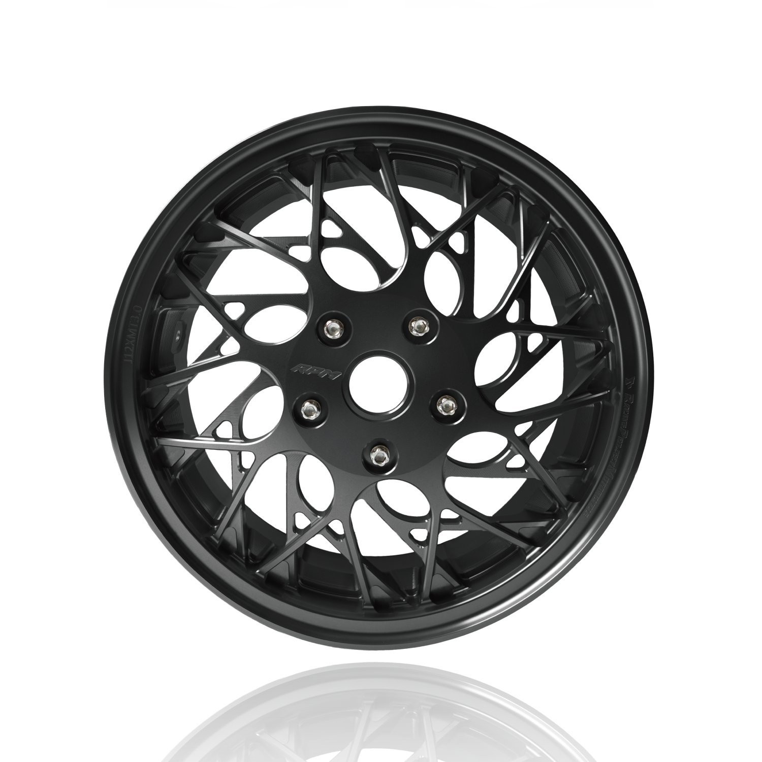 RPM VESPA 偉士牌專用 CNC鋁合金輪圈 細輻花款 黑色 | RPM-Motor