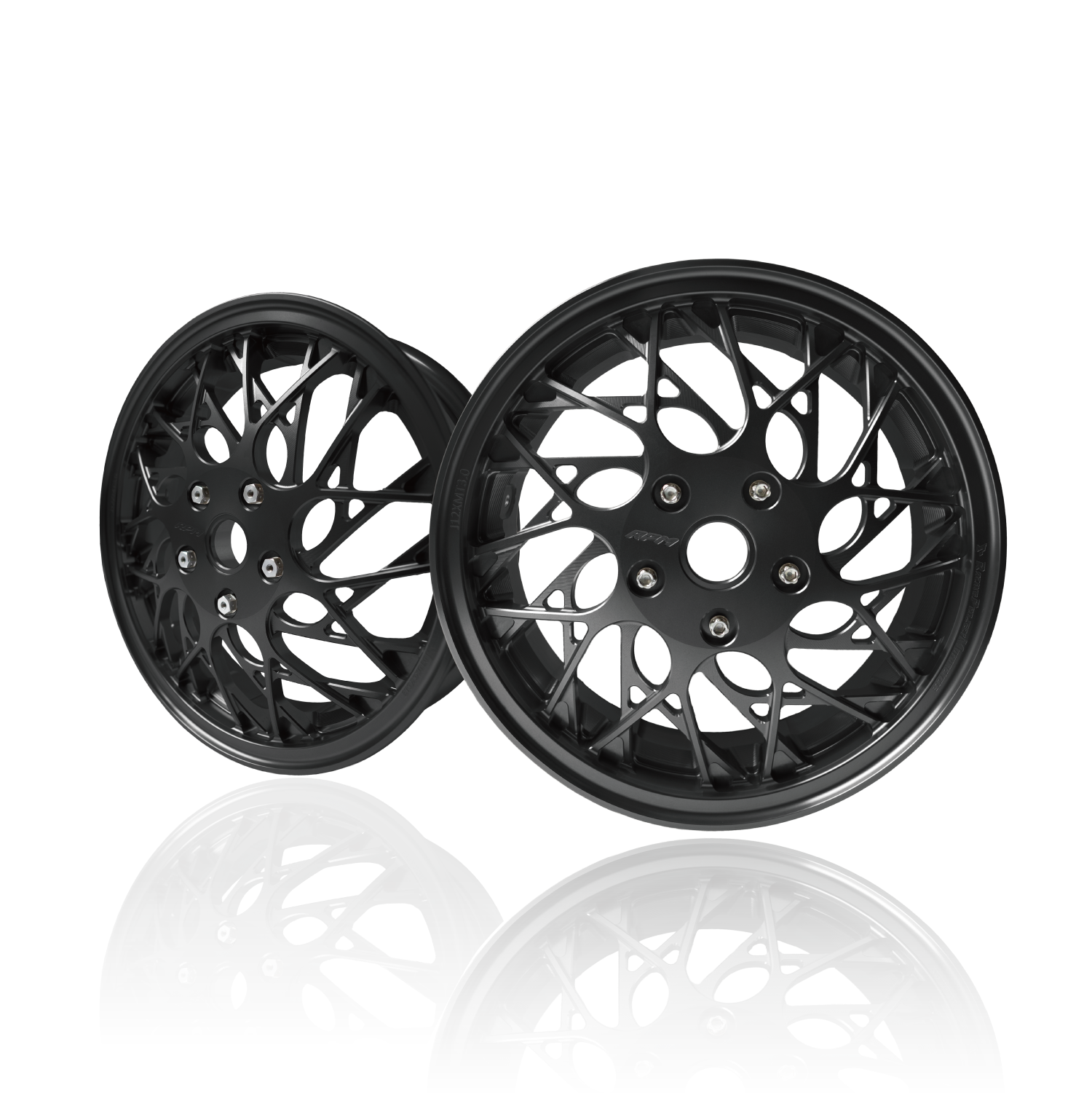 RPM VESPA 偉士牌專用 CNC鋁合金輪圈 細輻花款 黑色 | RPM-Motor