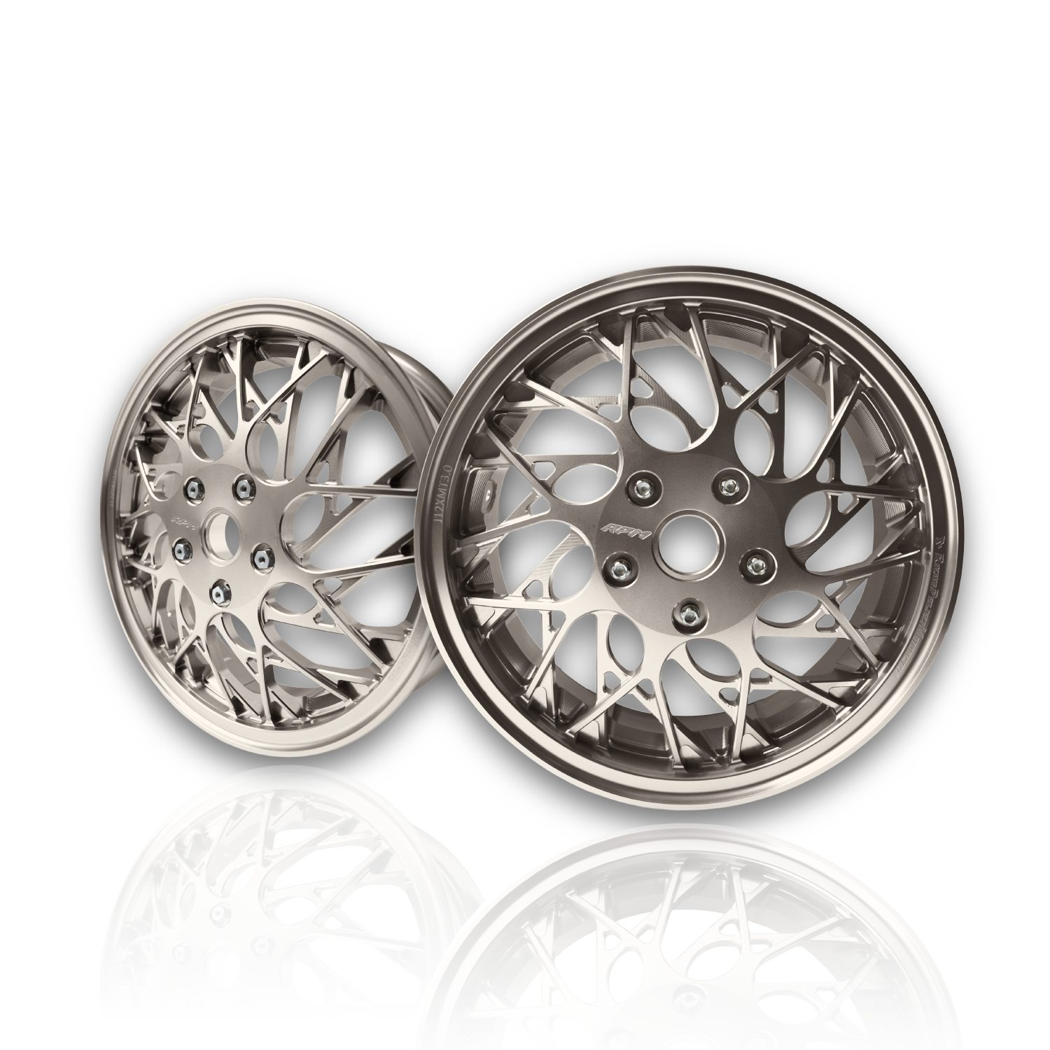 RPM VESPA 偉士牌專用 CNC鋁合金輪圈 細輻花款 暖灰色 | RPM-Motor